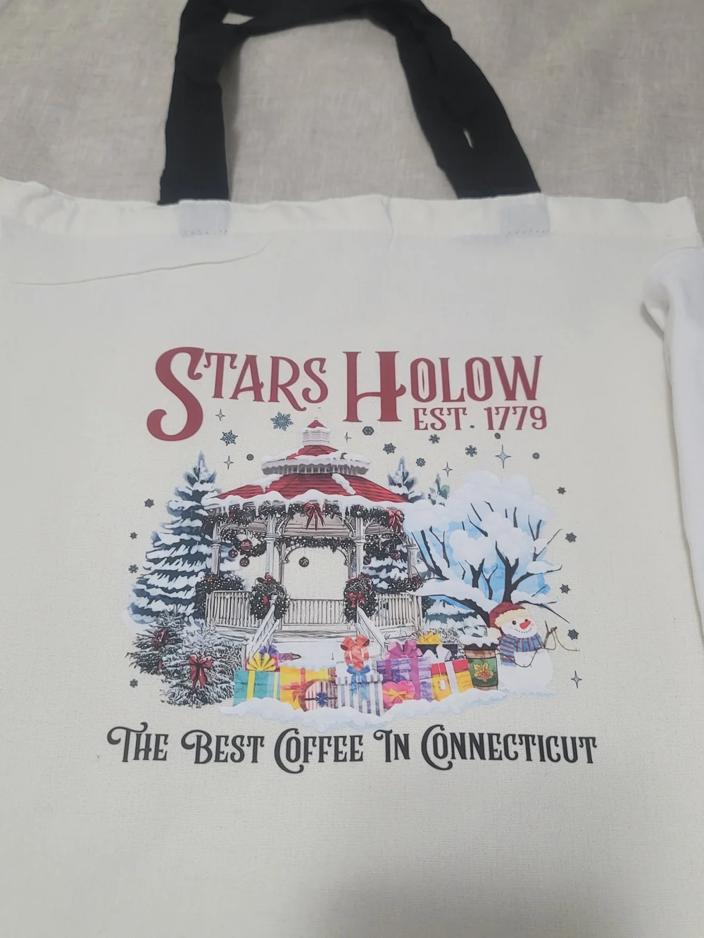Holiday Gazebo Graphic Tee & Tote - White Christmas Set